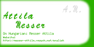 attila messer business card